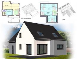 Constructeur maison Finistère : exemple 4 de plan maison traditionnel en Bretagne Kermor Habitat